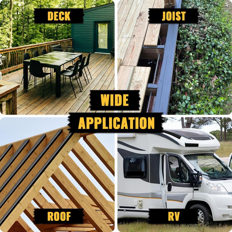 VIVIDA Butyl Joist Tape for Decking 1-5/8" × 50' (2 Roll), Waterproof Deck Joist Butyl Sealant Tape for Wood Beams, Roof - Image 5